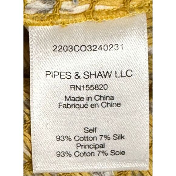 VERONICA BEARD Emerie Smocked Crop Top in Yellow NWT Size 2 - Picture 9 of 9